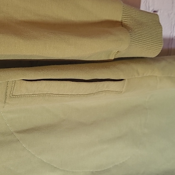 Garnet Hill Sage Green 1/4 Zip French Terry Comfort Dress XS Pockets - Picture 5 of 7